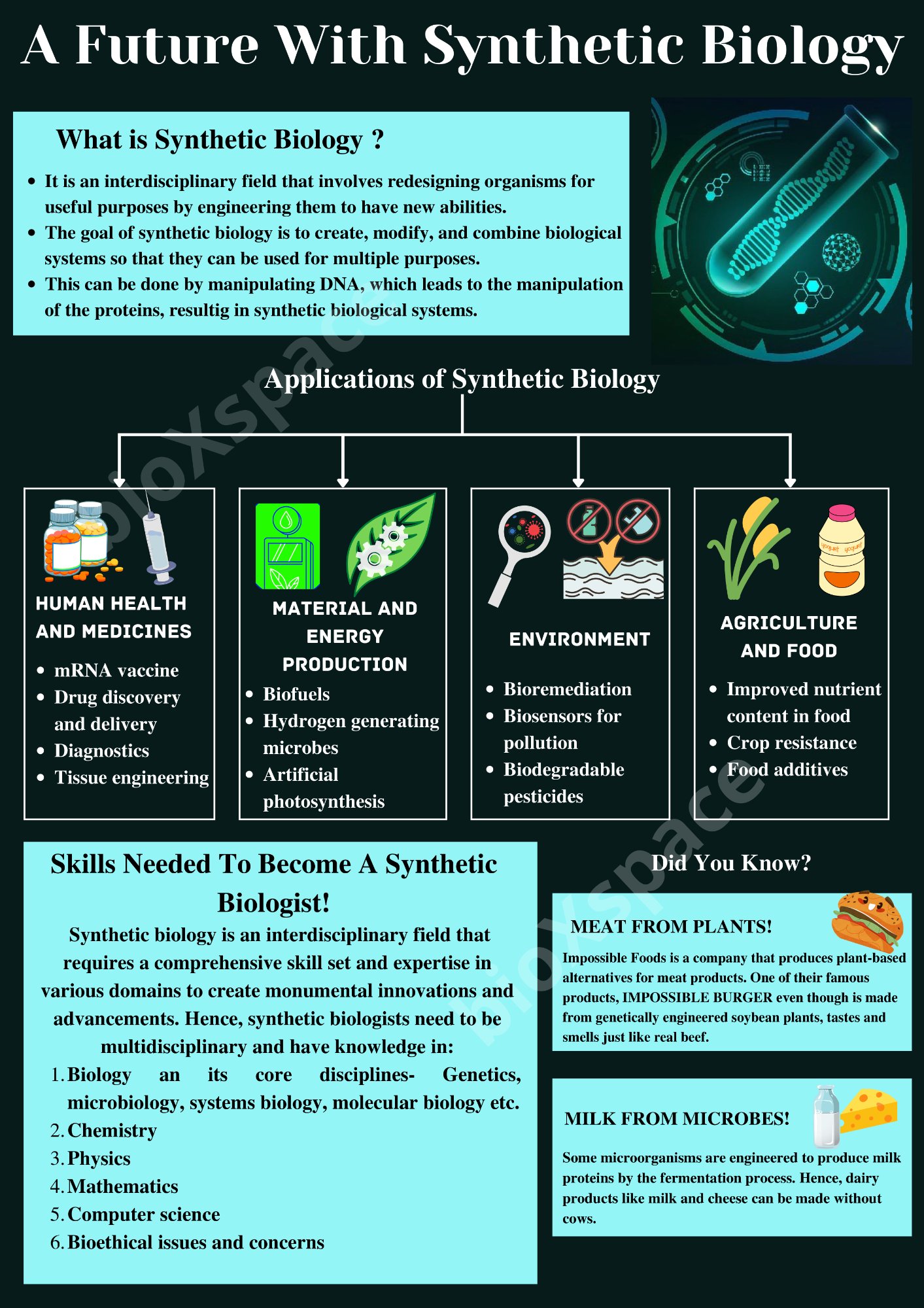 Synthetic biology infographic